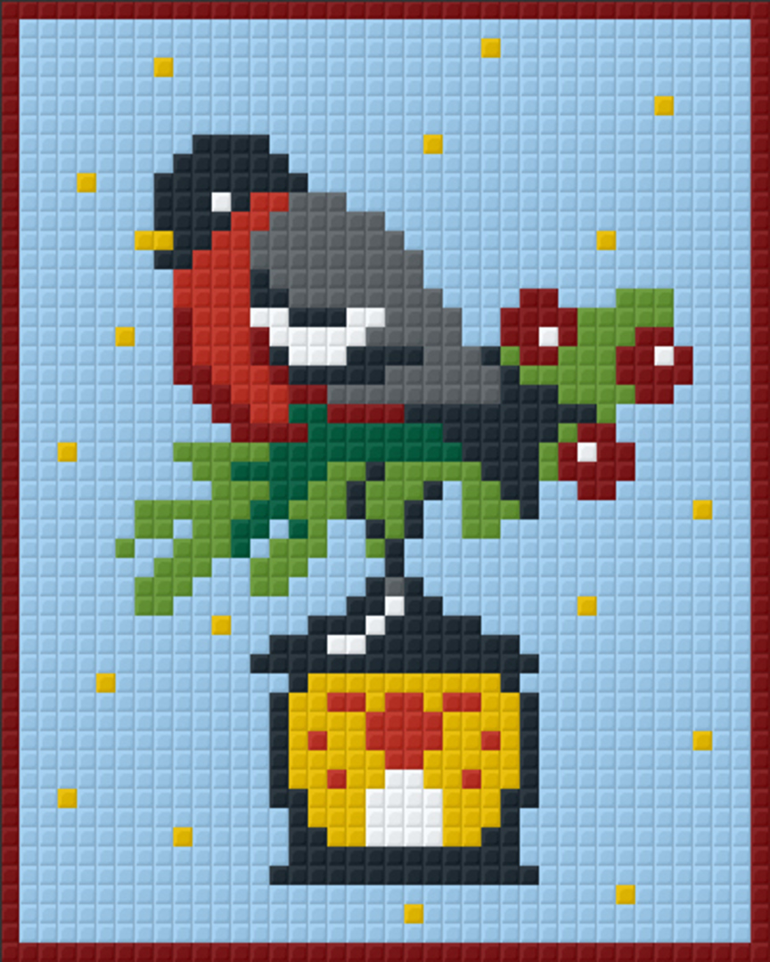 Bird On Lantern One [1] PixelHobby Mini-mosaic Art Kit image 0